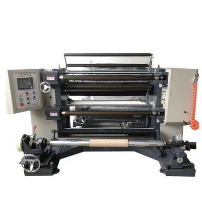 1300 Manual Tension Control Film Slitting And Rewinding Mesin Sticker Label Slitter Rewinder