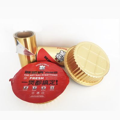Easy Peel AL Heat Sealing Foil Lid Untuk Yogurt Susu Es Krim PS / PP / PE / PET / Paper Cup Seals