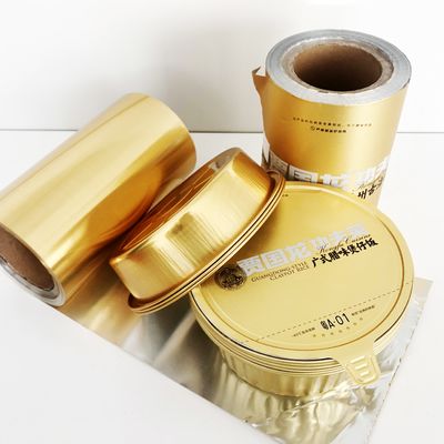 Aluminium Foil Untuk Panas Penutup Pet Paper Cups Diameter Disesuaikan Mudah Peel Off Struktur