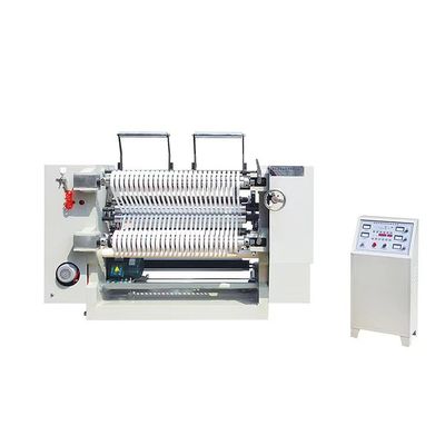 Mesin pemotong film PET dikendalikan oleh kecepatan PLC dengan jarak pemotong maksimum 1300mm dan kecepatan 0-200m/menit